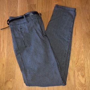 Stella Luce Black and White Pants with Belt